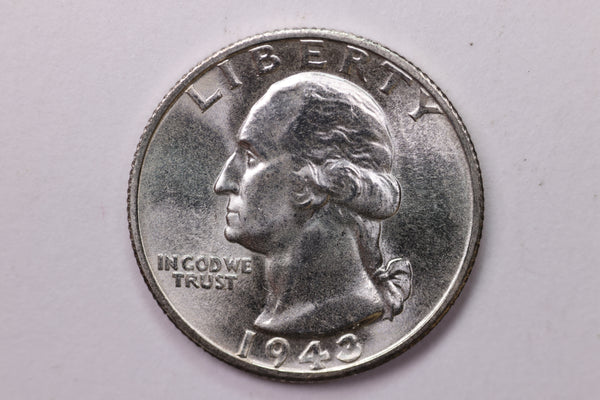 1943-D Washington Silver Quarter, Affordable Collectible Coins. Large Store Sale #035310