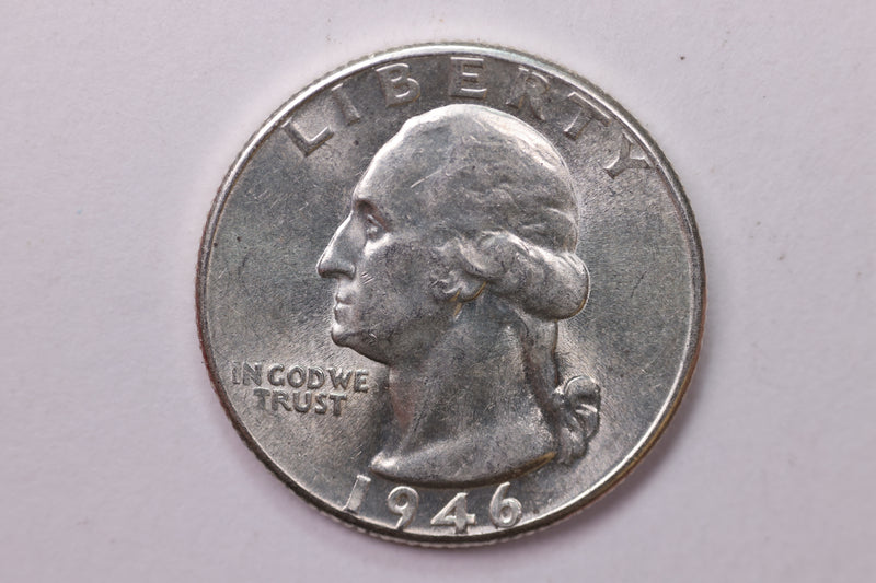 1946-D Washington Silver Quarter, Affordable Collectible Coins. Large Store Sale