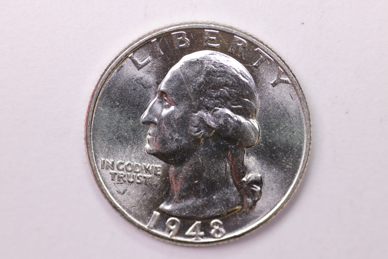 1948 Washington Silver Quarter, Affordable Collectible Coins. Sale