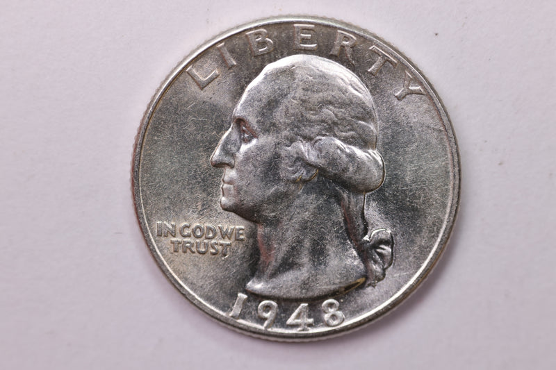 1948 Washington Silver Quarter, Affordable Collectible Coins. Sale