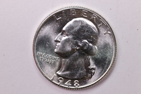 1948-D Washington Silver Quarter, Affordable Collectible Coins. Sale #035341