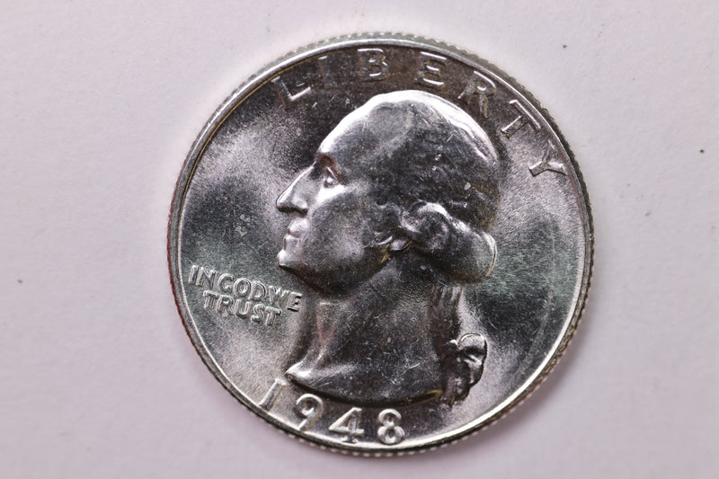 1948-D Washington Silver Quarter, Affordable Collectible Coins. Sale