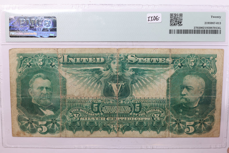 1896 $5., Silver Certificate., 'Educational Note'., PMG VF-20., Store