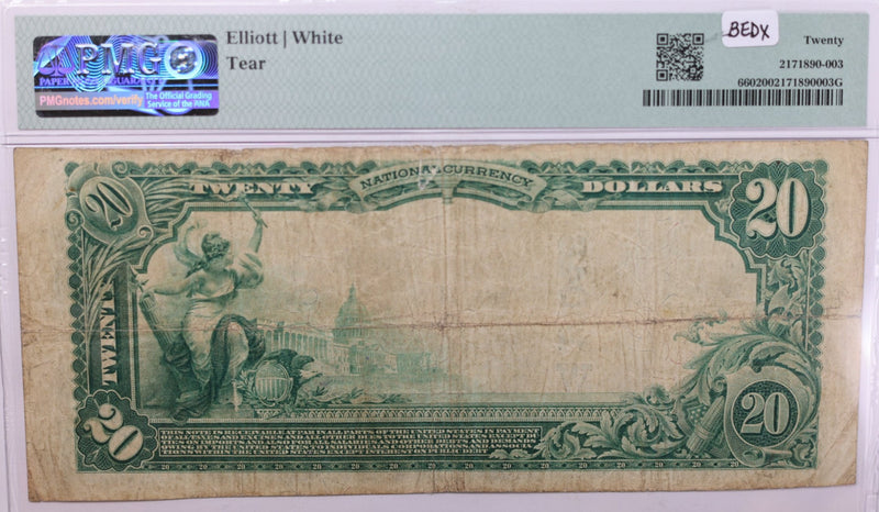 1902 $20., National Currency., "OKMULGEE, OK."., PMG VF-20., Store