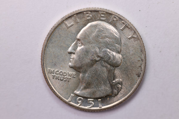 1951-D Washington Silver Quarter, Affordable Collectible Coins. Sale #035358