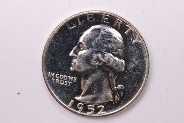 1952 Washington Proof Silver Quarter, Affordable Collectible Coins. Sale #035362