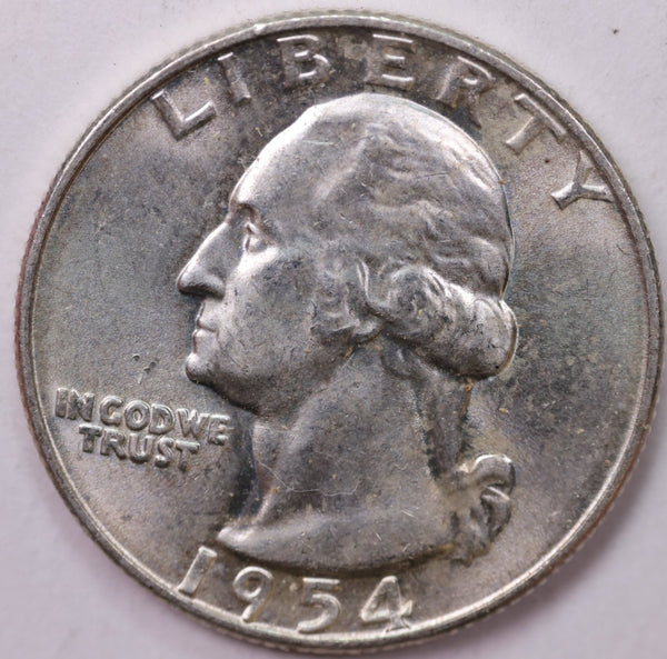 1954-D Washington Silver Quarter, Affordable Collectible Coins. Sale #035374