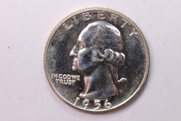 1956 Washington Proof Silver Quarter, Affordable Collectible Coins. Sale #035379