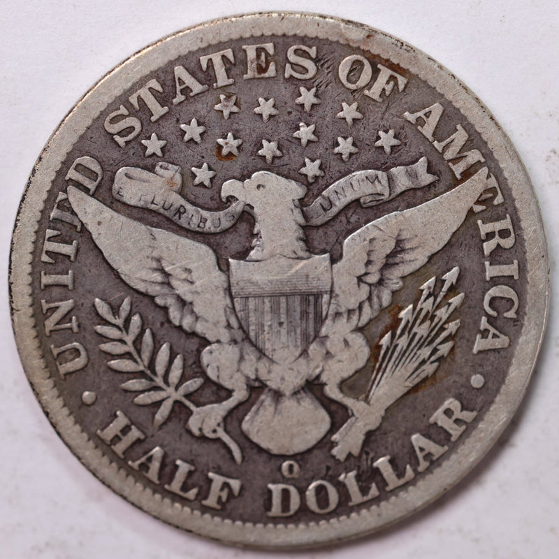 1893-O Barber Half Dollar, Very Good Circulated Coin, Store