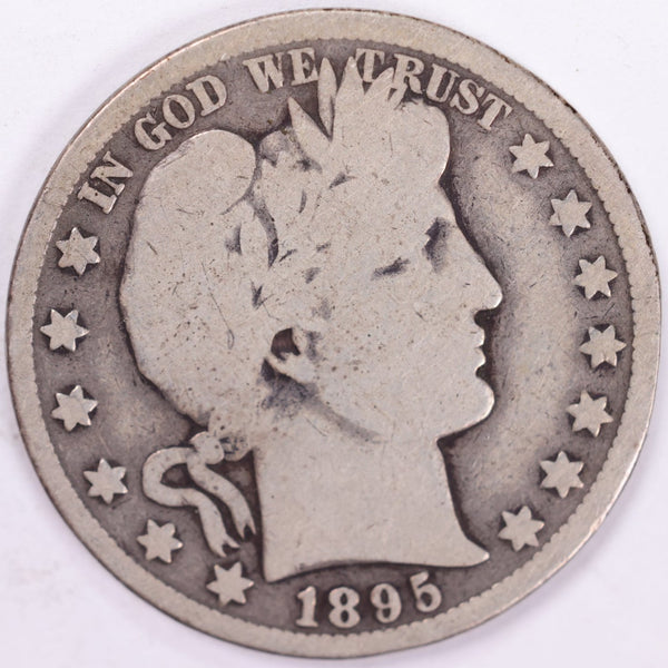 1895-O Barber Half Dollar, Very Good Circulated Coin, Store #H895O02