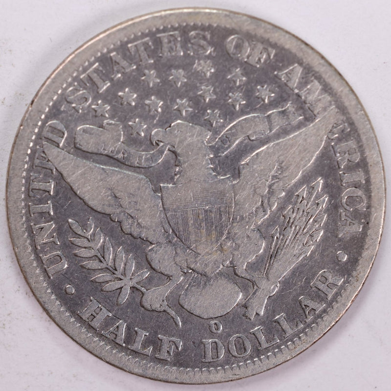 1896-O Barber Half Dollar, Very Good Circulated Coin, Store