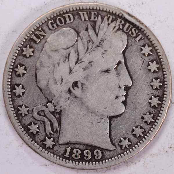 1899-O Barber Half Dollar, Very Good Circulated Coin, Store #H899O02