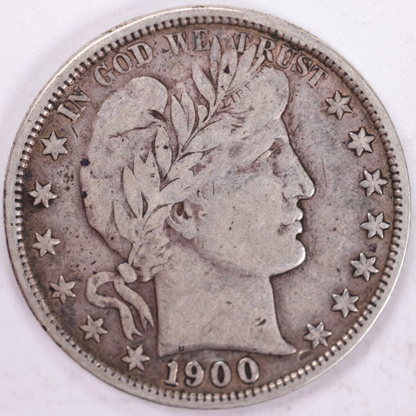 1900 Barber Half Dollar, Fine Circulated Coin, Store #H900.01