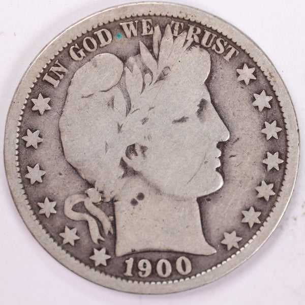 1900-O Barber Half Dollar, Very Good Circulated Coin, Store #H900O01