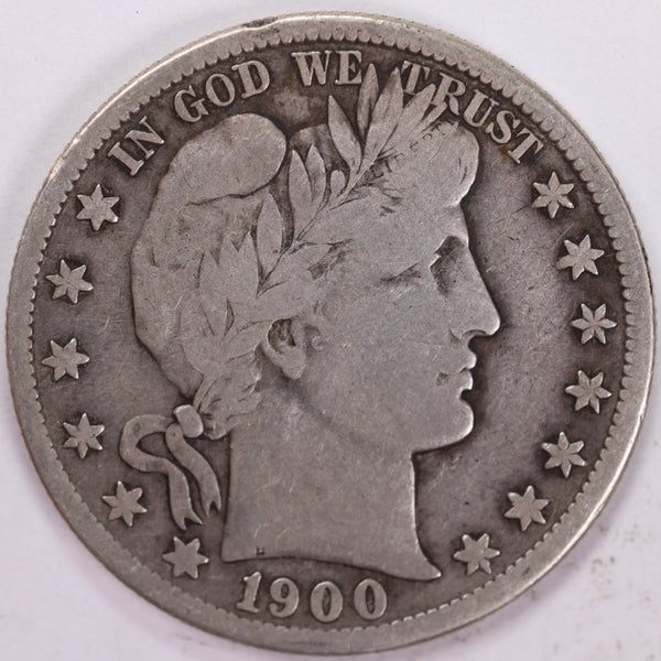 1900-S Barber Half Dollar, Fine Circulated Coin, Store #H900S01