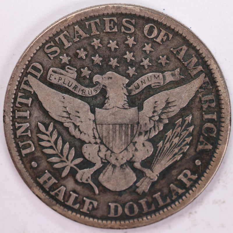 1901 Barber Half Dollar, Fine Circulated Coin, Store