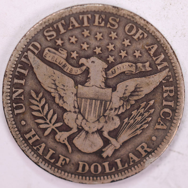 1902 Barber Half Dollar, Very Good+ Circulated Coin, Store