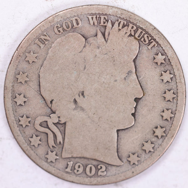 1902-O Barber Half Dollar, Good Circulated Coin, Store #H902O02