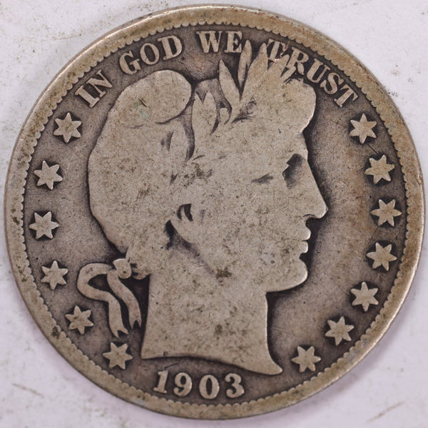 1903-O Barber Half Dollar, Good Circulated Coin, Store #H903O02