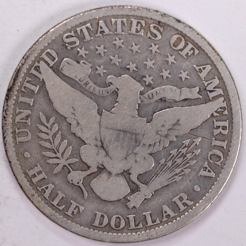 1908 Barber Half Dollar, Very Good Circulated Coin, Store