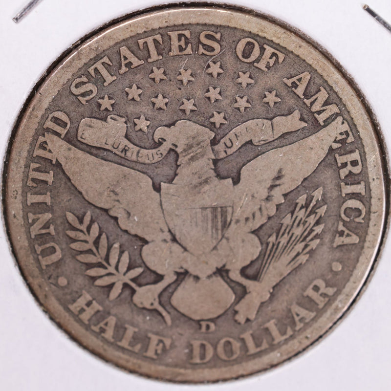 1908-D Barber Half Dollar, Very Good Circulated Coin, Store