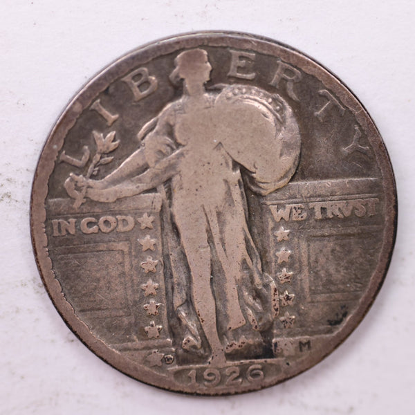 1926-D Standing Liberty Silver Quarter, Affordable Collectible Coins. Sale #0353434