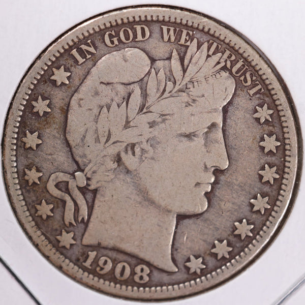 1908-O Barber Half Dollar, Fine Circulated Coin, Store #H908O04