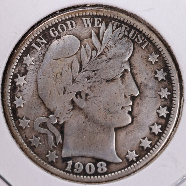 1908-O Barber Half Dollar, Fine Circulated Coin, Store #H908O06