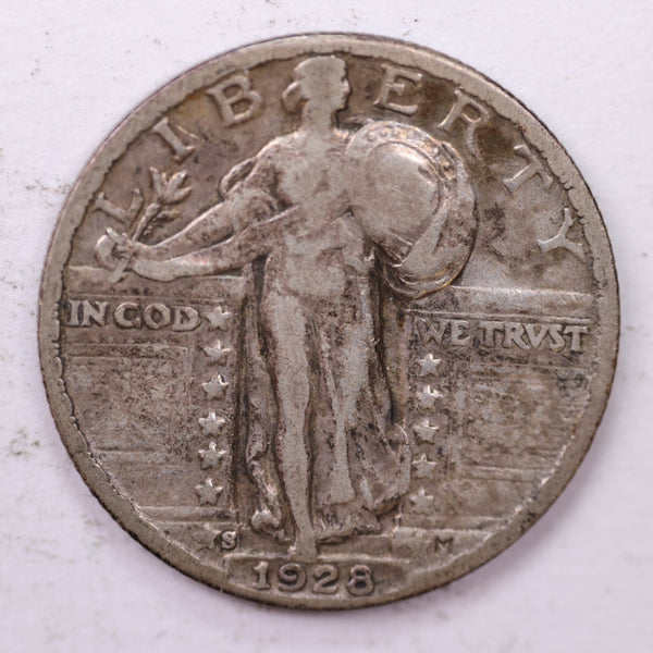 1928-S Standing Liberty Silver Quarter, Affordable Collectible Coins. Sale #0353445