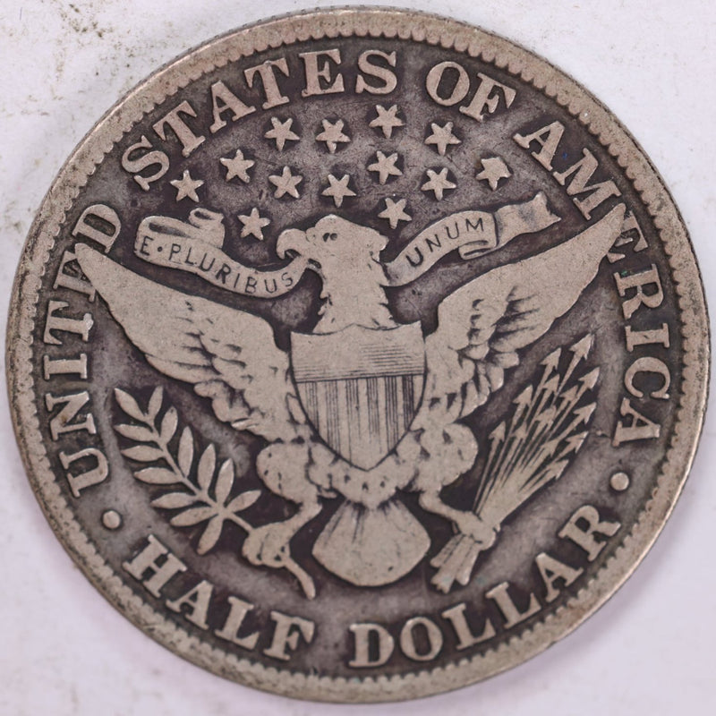 1909 Barber Half Dollar, Fine, Circulated Coin, Store