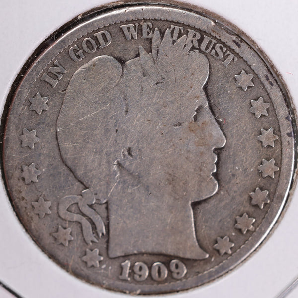 1909-O Barber Half Dollar, Good, Circulated Coin, Store #H909O02