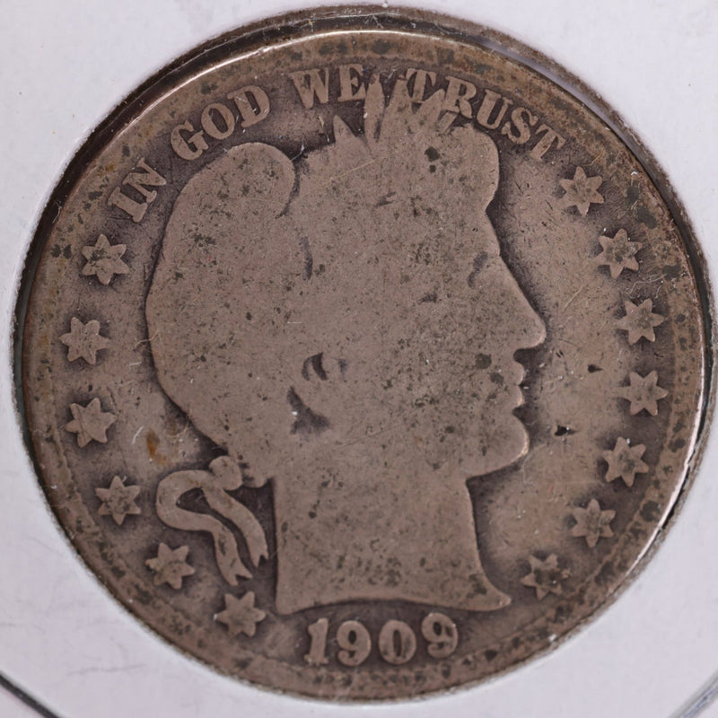 1909-O Barber Half Dollar, Good, Circulated Coin, Store