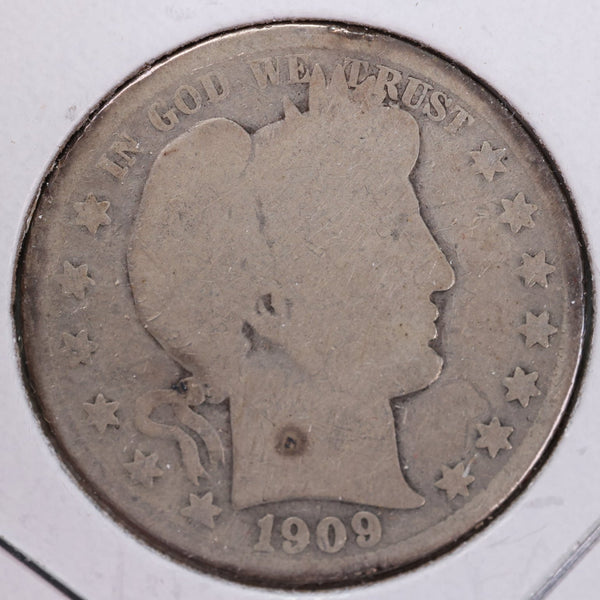 1909-O Barber Half Dollar, Fair, Circulated Coin, Store #H909O05