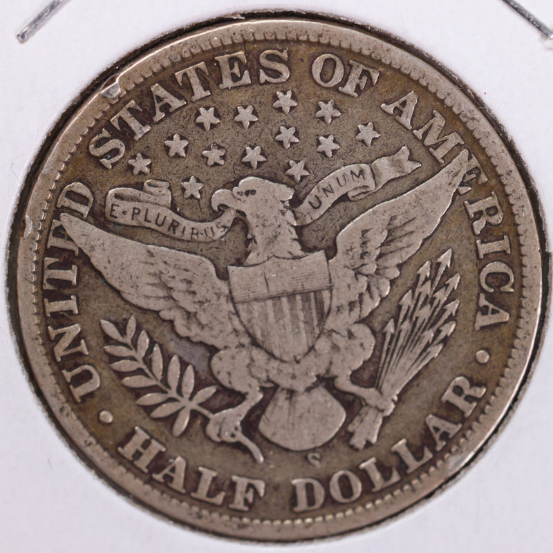 1909-S Barber Half Dollar, FINE+, Circulated Coin, Store