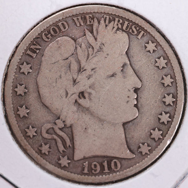 1910-S Barber Half Dollar, Very Good, Circulated Coin, Store #H910S01