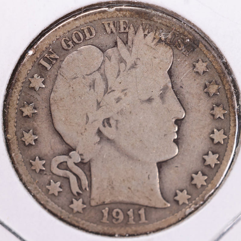 1911 Barber Half Dollar, Very Good, Circulated Coin, Store