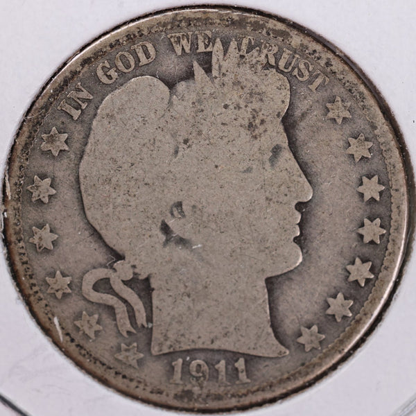 1911-D Barber Half Dollar, About Good, Circulated Coin, Store #H911D04