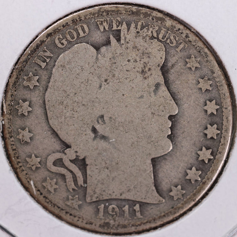 1911-D Barber Half Dollar, About Good, Circulated Coin, Store