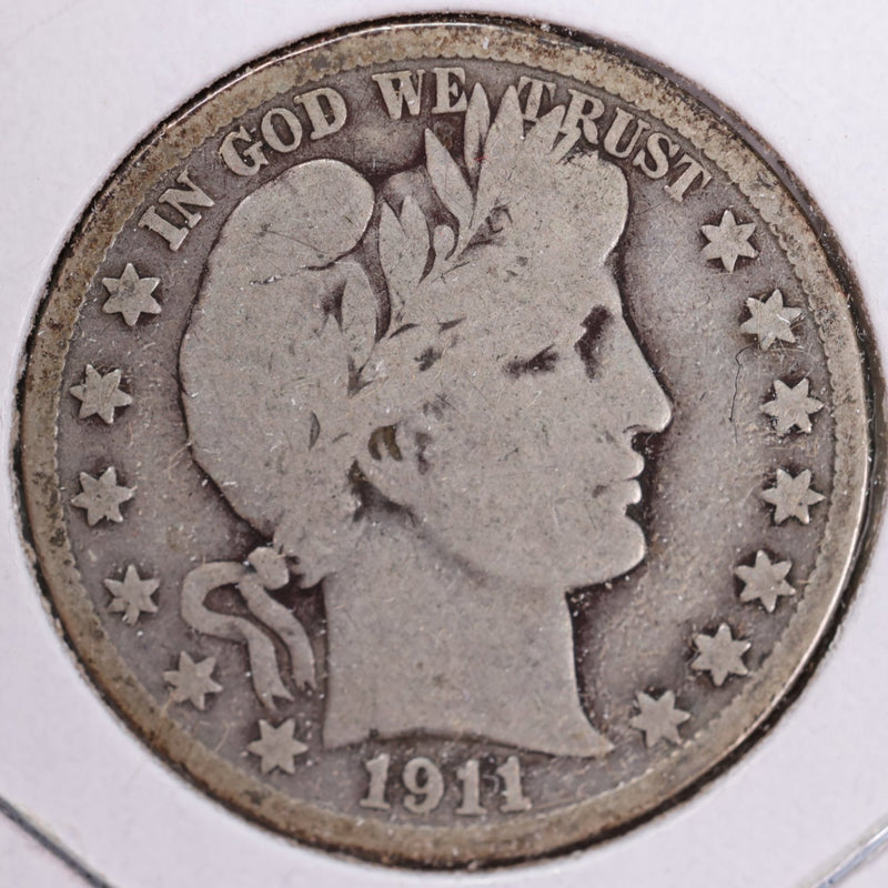 1911-S Barber Half Dollar, Good, Circulated Coin, Store