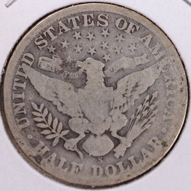 1911-S Barber Half Dollar, Good, Circulated Coin, Store