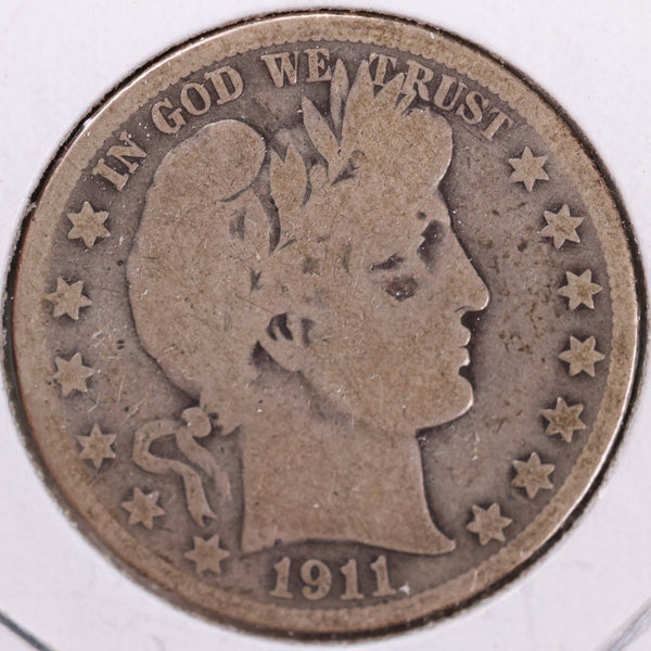 1911-S Barber Half Dollar, Good, Circulated Coin, Store #H911S07