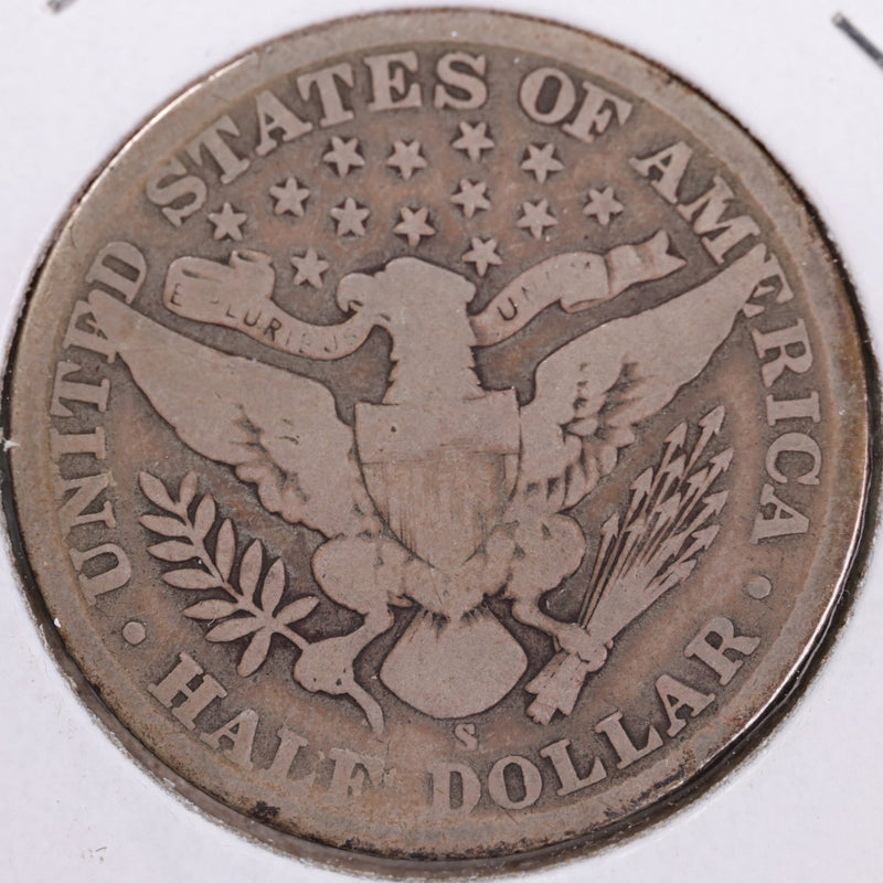 1911-S Barber Half Dollar, Good, Circulated Coin, Store