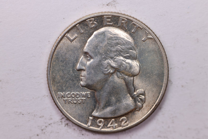 1942 Washington Silver Quarter, Affordable Uncirculated Collectible Coin. Sale