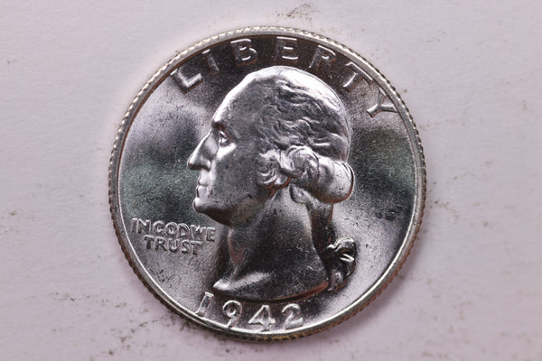 1942-S Washington Silver Quarter, Affordable Uncirculated Collectible Coin. Sale #0353518