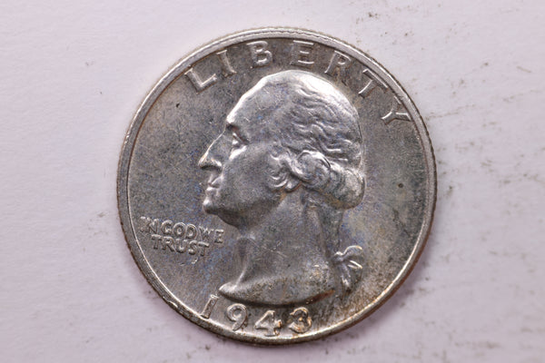 1943-S Washington Silver Quarter, Affordable Uncirculated Collectible Coin. Sale #0353524