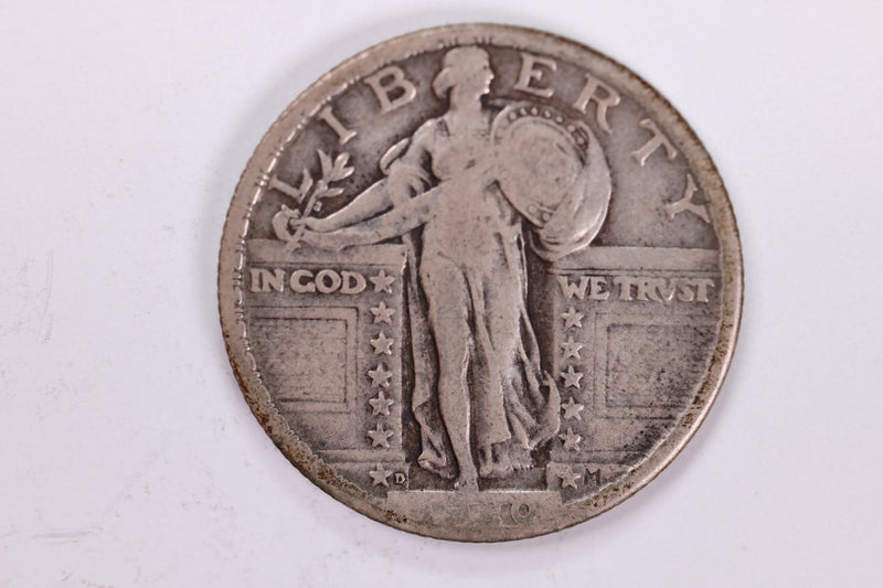 1920-D Standing Liberty Quarter., Fine Circulated Coin., Store Sale