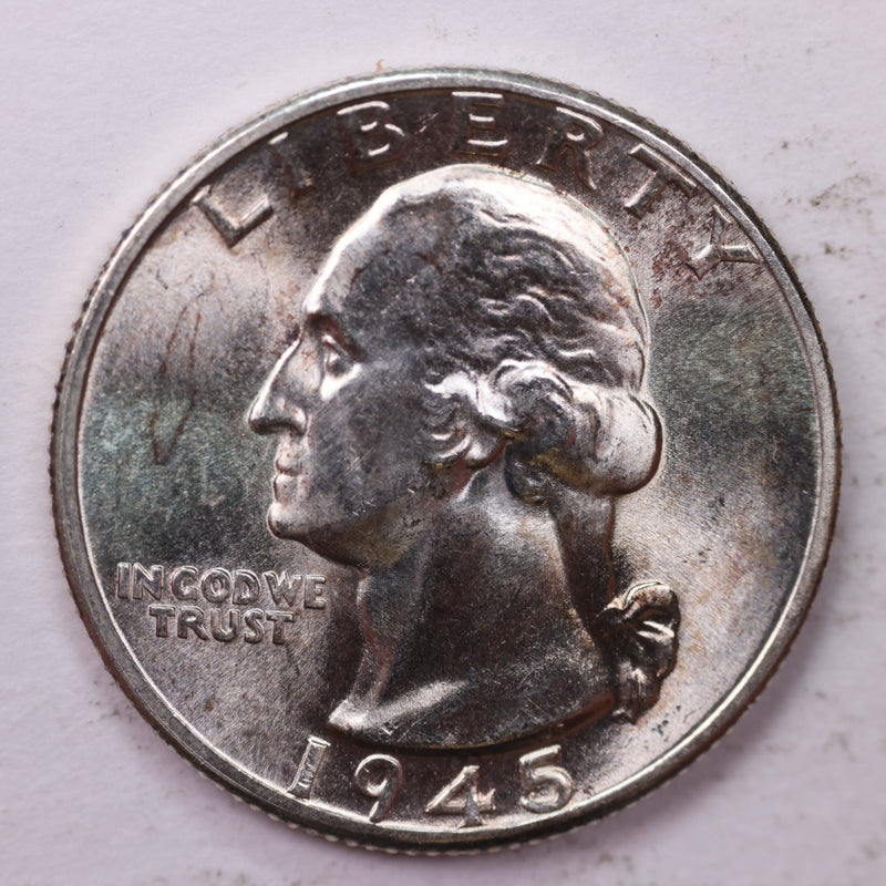 1945-D Washington Silver Quarter, Affordable Uncirculated Collectible Coin. Sale