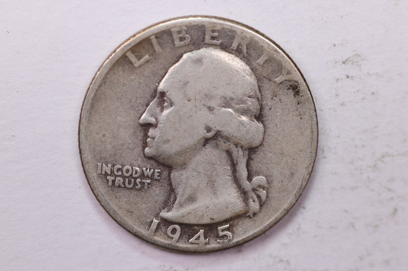 1945-D Washington Silver Quarter, Affordable Circulated Collectible Coin. Sale