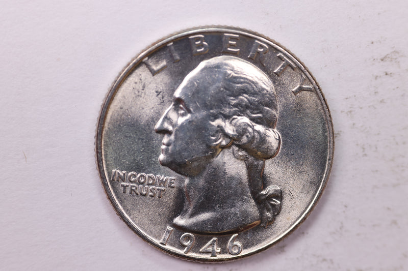 1946 Washington Silver Quarter, Affordable Uncirculated Collectible Coin. Sale