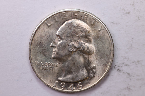 1946-S Washington Silver Quarter, Affordable Uncirculated Collectible Coin. Sale #0353542